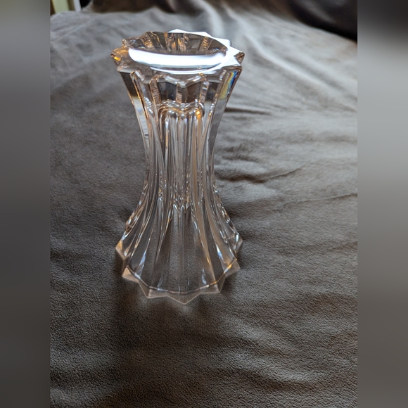Vintage Crystal Glass Vase, Cut Glass Vase - Picture 10 of 12